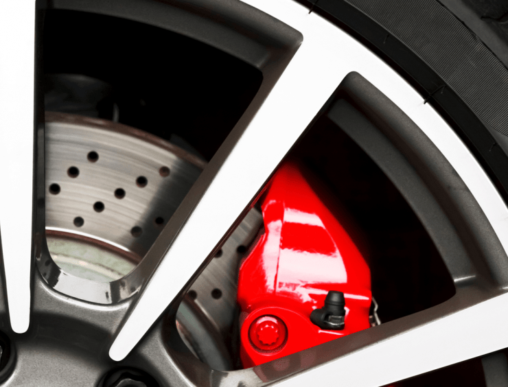 freins en céramique i disque rouge